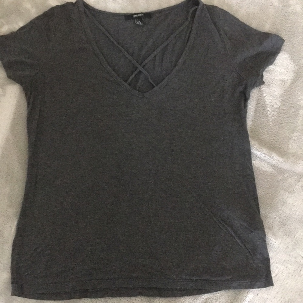 Grey Cross Chest Shirt ☑️